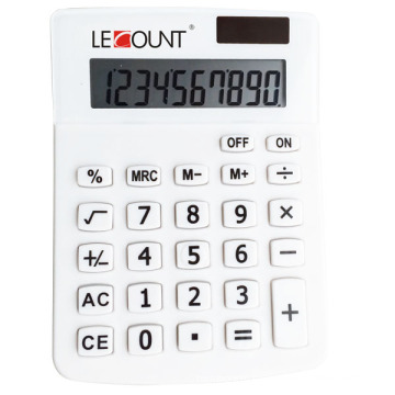 Calculadora de escritorio de tamaño medio de 10 dígitos de doble tamaño (LC238-10D-WT)